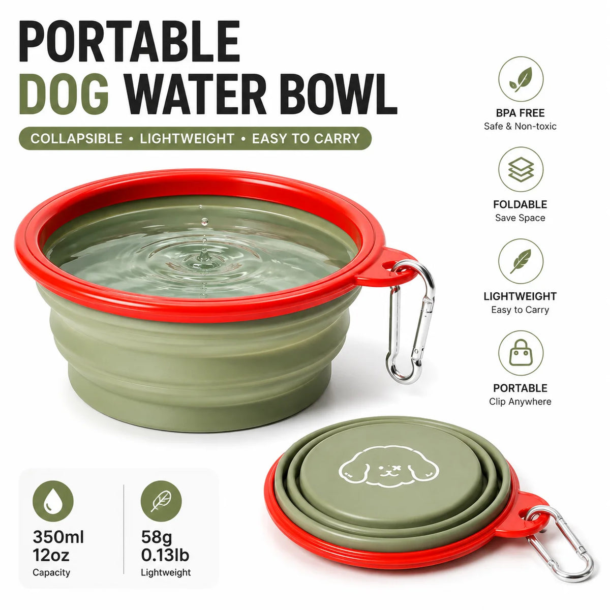 BarkBoot TrailBowl Collapsible Travel Bowl