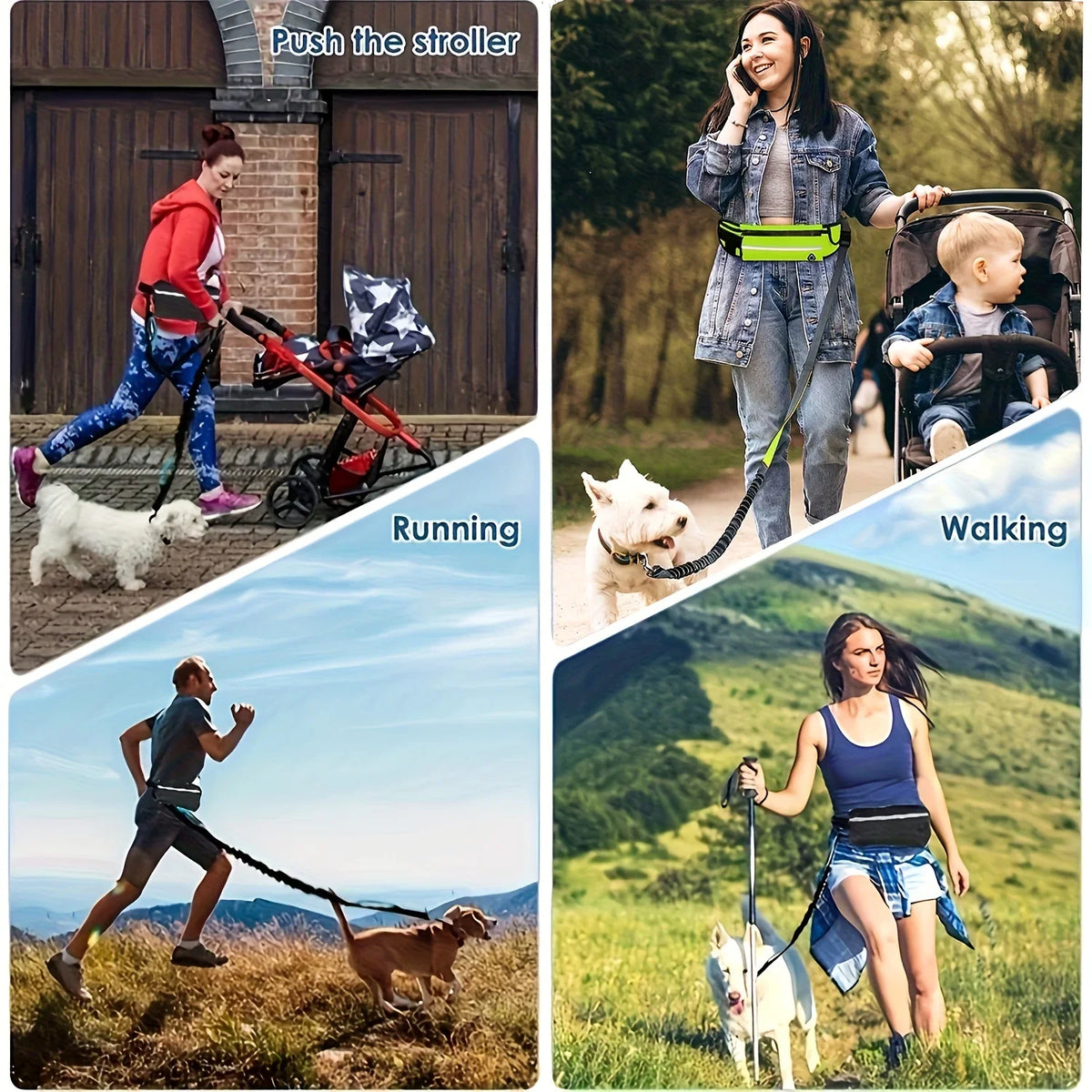 BarkBoot TrailRunner Hands-Free Dog Leash — waist belt and leash detail