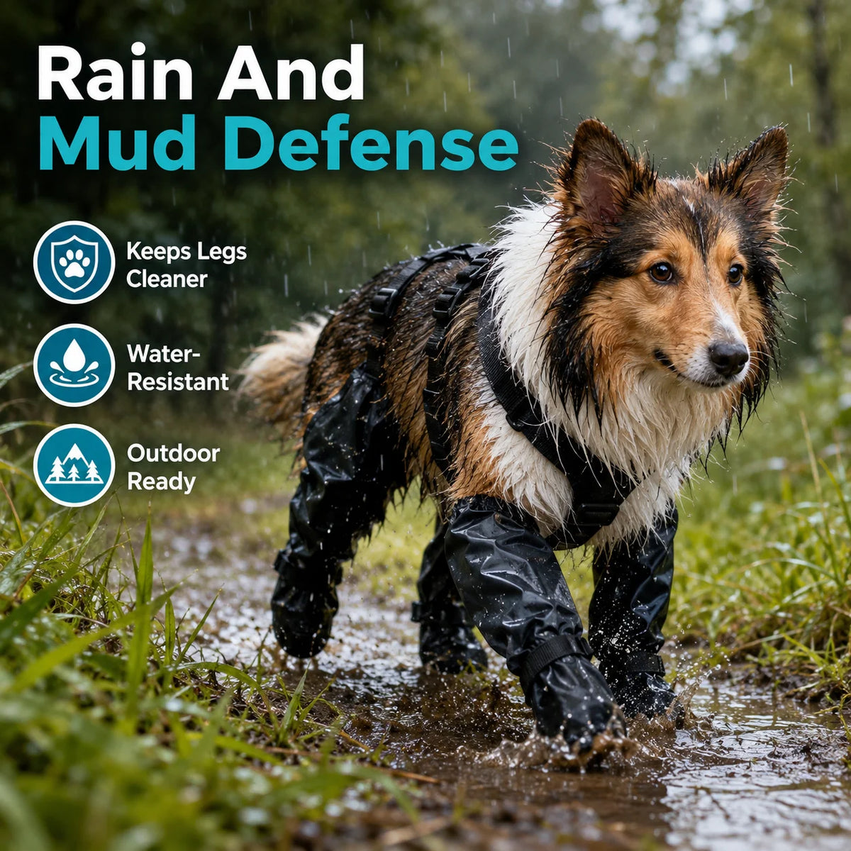 BarkBoot MudGuard Full-Leg Dog Boots