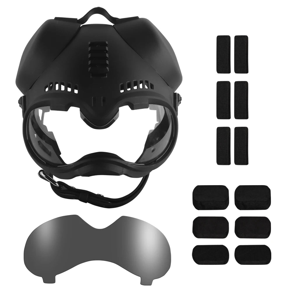BarkBoot K9 Ranger Helmet & Goggle Set — Black