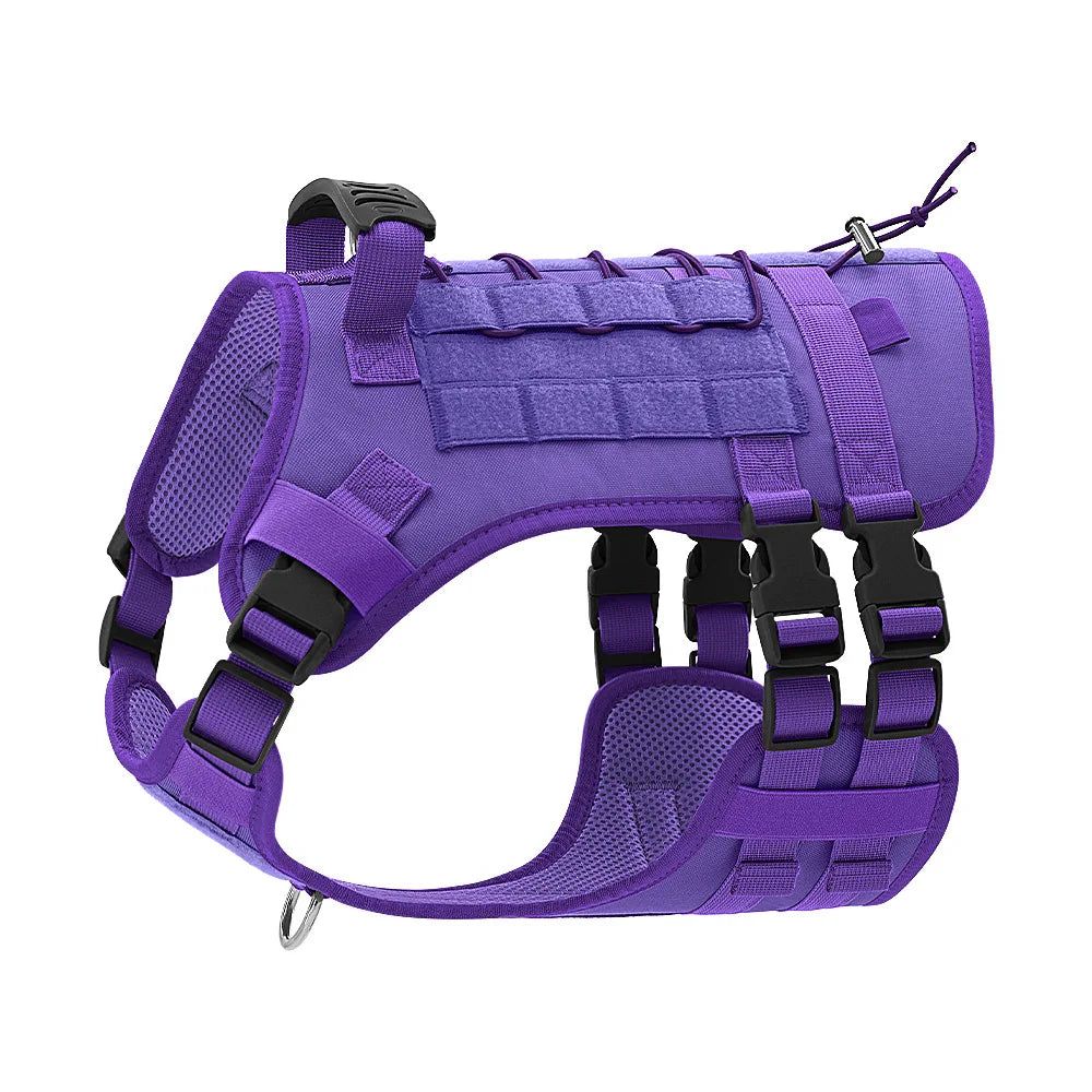 BarkBoot Scout Reflective Control Harness — Purple