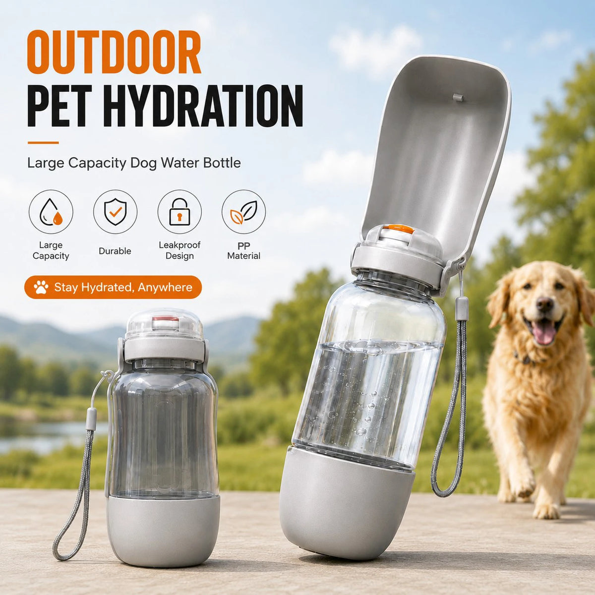 BarkBoot TrailTank Portable Dog Water Bottle