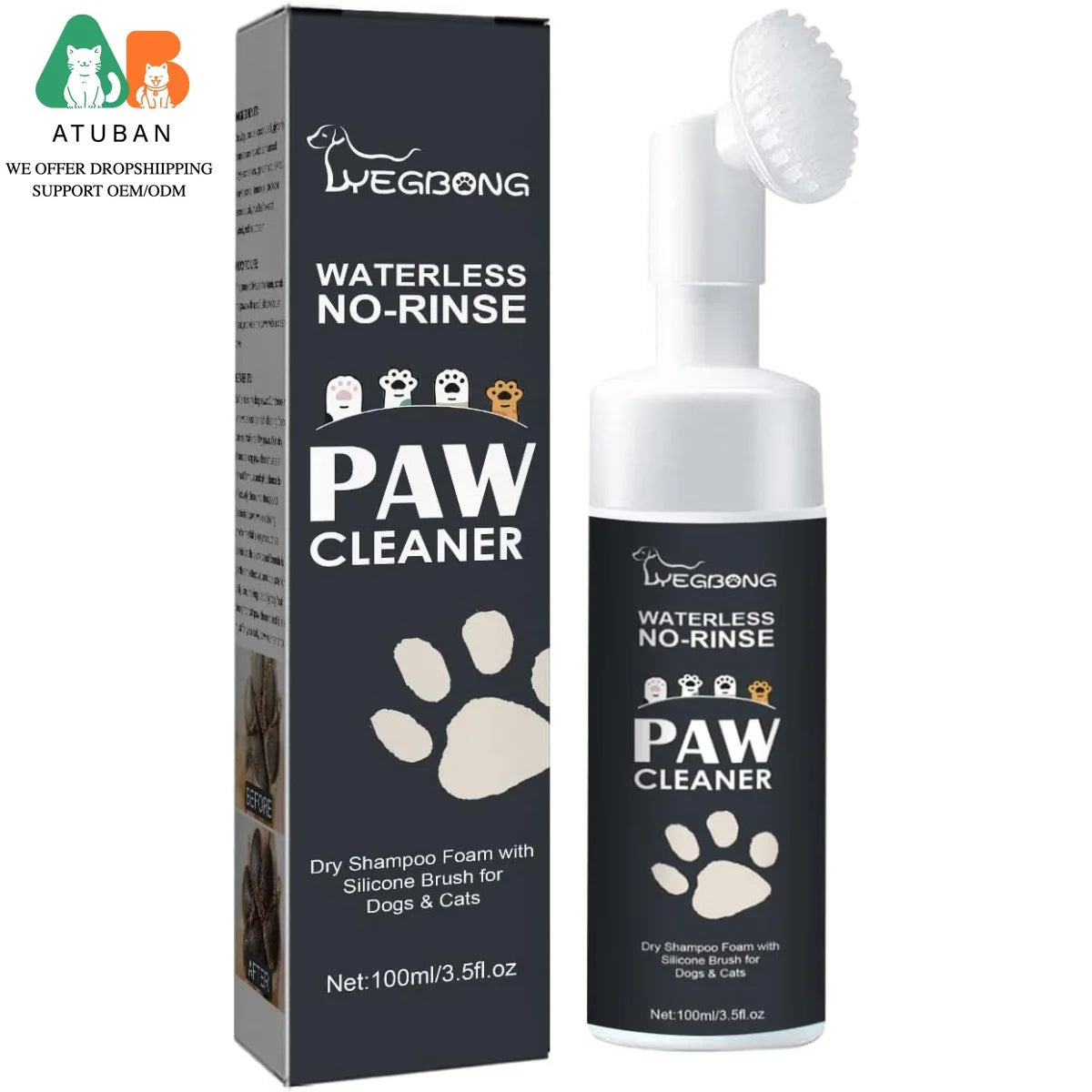 BarkBoot FieldClean No-Rinse Paw Foam