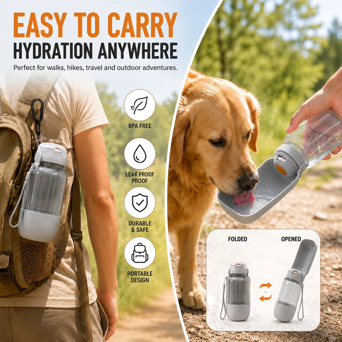 BarkBoot TrailTank Portable Dog Water Bottle — product detail 3