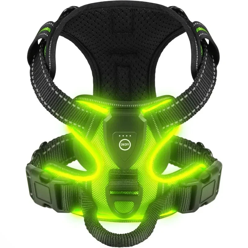 BarkBoot NightOps Rechargeable LED Dog Harness