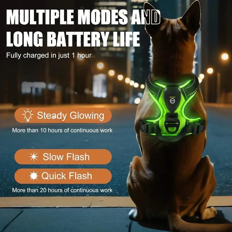 BarkBoot NightOps Rechargeable LED Dog Harness — product detail 2