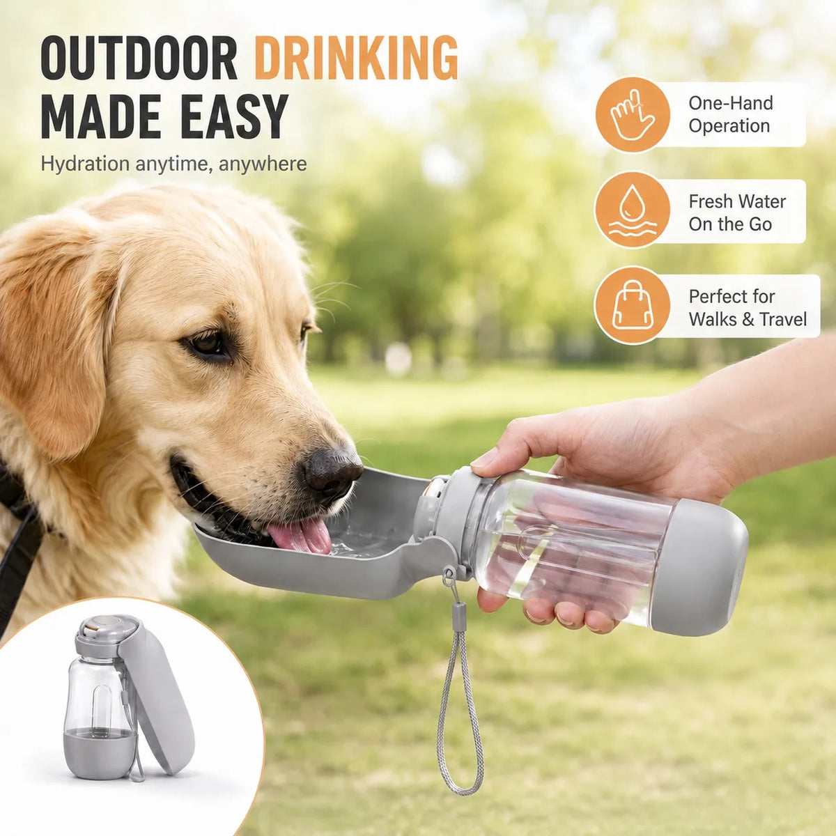 BarkBoot TrailTank Portable Dog Water Bottle — product detail 4
