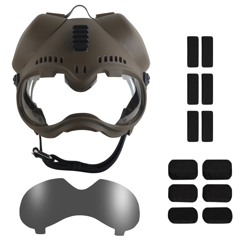 BarkBoot K9 Ranger Helmet & Goggle Set — Tan